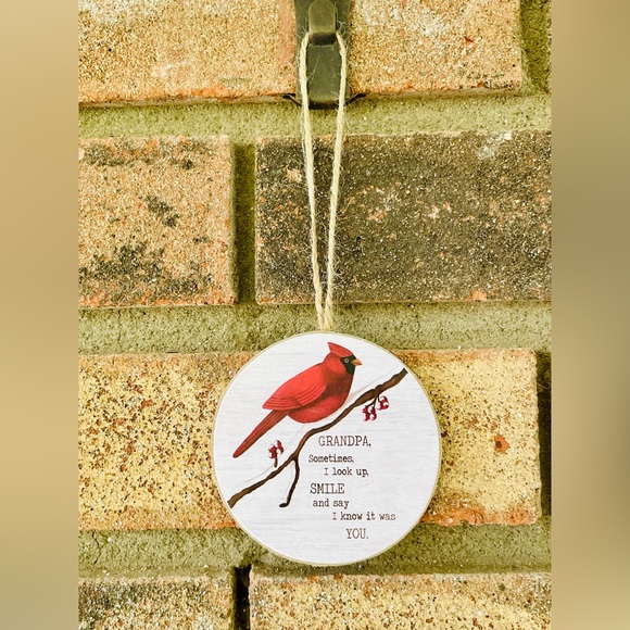 *Grandpa Round Cardinal Ornament - Picture 6 of 12